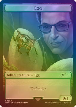 Egg Token (Rainbow Foil) (SLD-1398) - Secret Lair Drop Foil