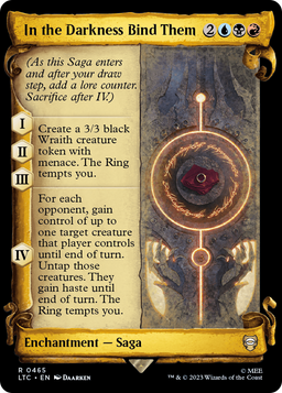 In the Darkness Bind Them (Showcase Scrolls) (LTC-465) - Tales of Middle-earth Commander: (Showcase) Foil