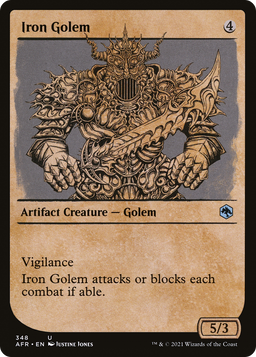 Iron Golem (Showcase) (AFR-348) - Adventures in the Forgotten Realms: (Showcase)
