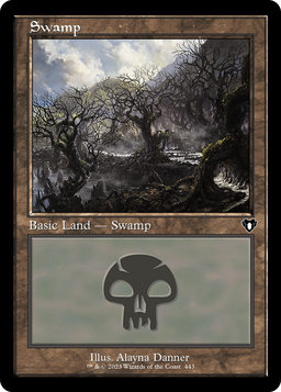 Swamp (443) (Retro Frame) (CMM-443) - Commander Masters Foil