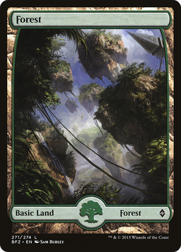 Forest (271) - Full Art (BFZ-271) - Battle for Zendikar Foil