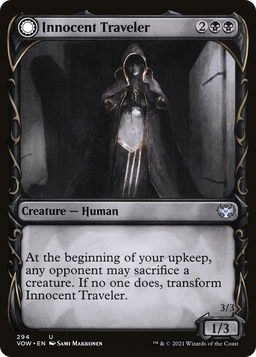 Innocent Traveler (Showcase) (VOW-294) - Innistrad: Crimson Vow: (Showcase, Double Faced Transform) Foil