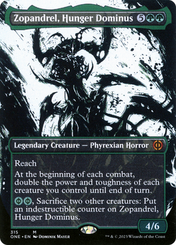Zopandrel, Hunger Dominus (Showcase) (ONE-315) - Phyrexia: All Will Be One: (Showcase) (Borderless) Foil