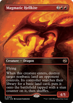 Magmatic Hellkite (Borderless) (TDM-380) - Tarkir: Dragonstorm