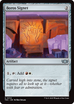 Boros Signet (TDC-314) - Commander: Tarkir: Dragonstorm
