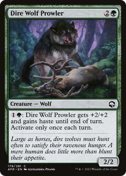 Dire Wolf Prowler (AFR-179) - Adventures in the Forgotten Realms Foil