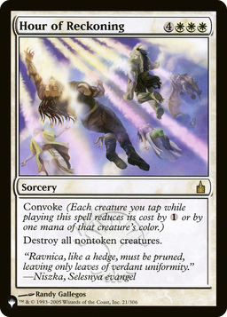 Hour of Reckoning (LIST-21/306) - The List