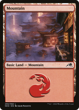 Mountain (290) (NEO-290) - Kamigawa: Neon Dynasty Foil