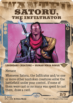 Satoru, the Infiltrator (Showcase) (OTJ-298) - Outlaws of Thunder Junction: (Showcase) (Borderless)