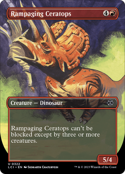 Rampaging Ceratops (Borderless) (LCI-322) - The Lost Caverns of Ixalan