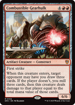 Combustible Gearhulk (DRC-102) - Commander: Aetherdrift