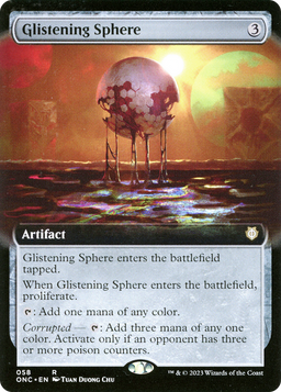 Glistening Sphere (Extended Art) (ONC-058) - Phyrexia: All Will Be One Commander: (Extended Art)