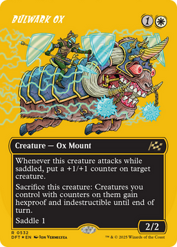 Bulwark Ox (Borderless) (First-Place Foil) (DFT-532) - Aetherdrift Foil