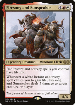 Firesong and Sunspeaker (2X2-215) - Double Masters 2022 Foil