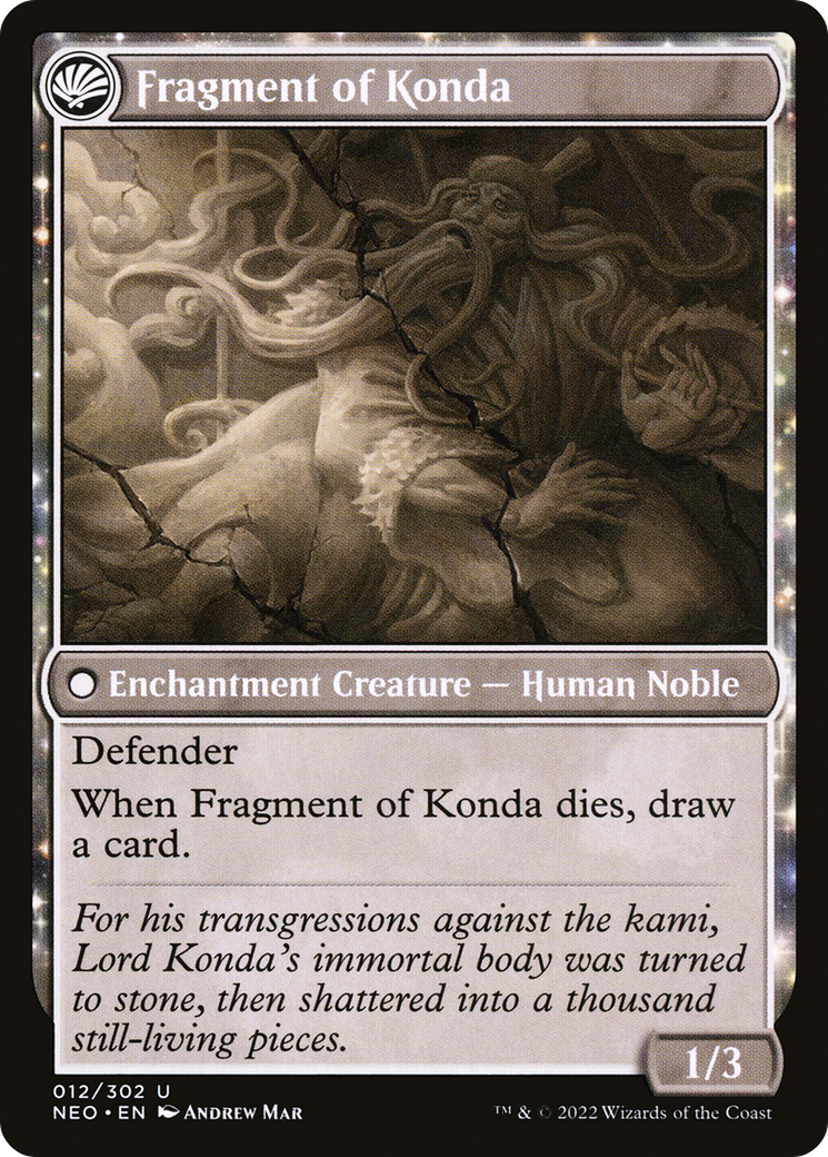 The Fall of Lord Konda (NEO-012) - Kamigawa: Neon Dynasty: (fandfc, enchantment) Foil