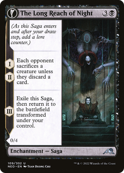 The Long Reach of Night (NEO-109) - Kamigawa: Neon Dynasty: (fandfc, enchantment) Foil