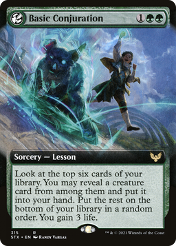 Basic Conjuration (Extended Art) (STX-315) - Strixhaven: School of Mages: (Extended Art, lesson) Foil