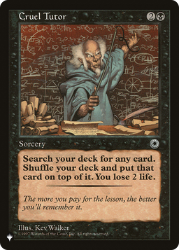 Cruel Tutor (LIST-) - The List