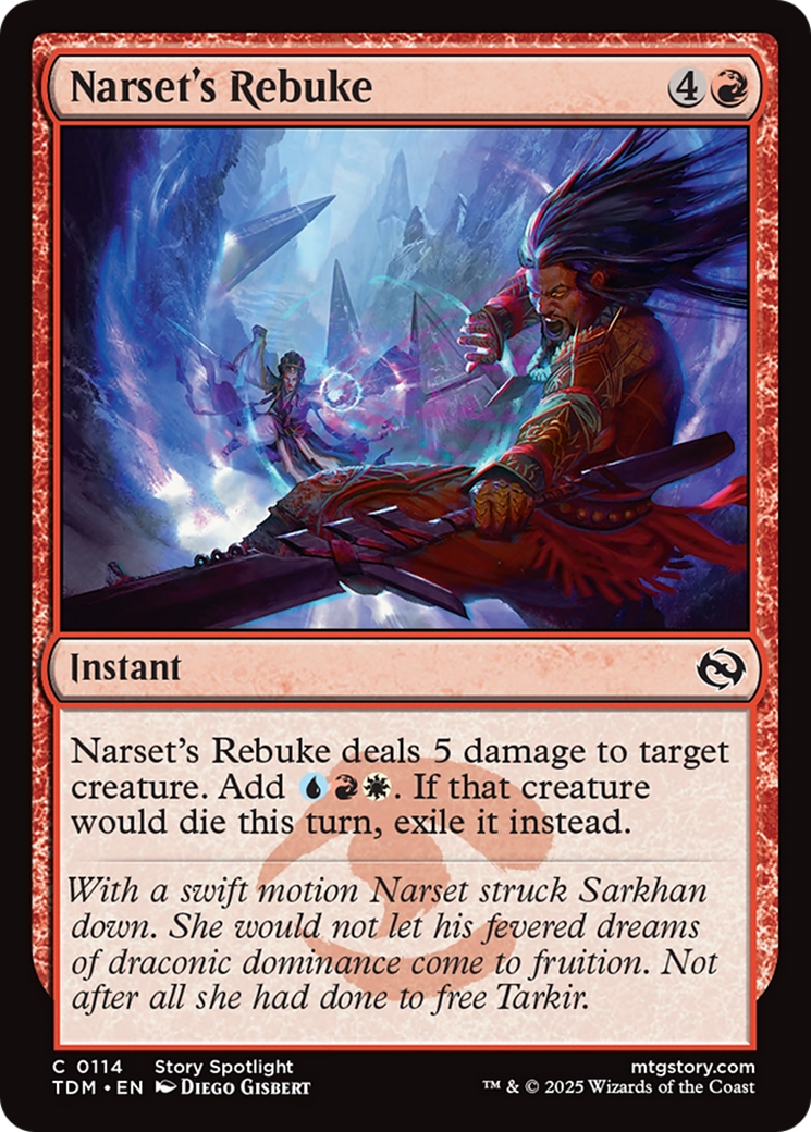 Narset's Rebuke (TDM-114) - Tarkir: Dragonstorm Foil