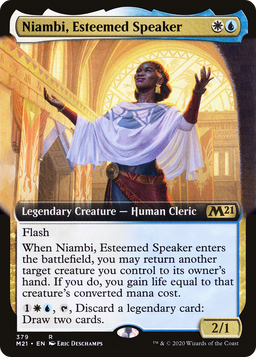 Niambi, Esteemed Speaker (Extended Art) (M21-379) - Core Set 2021: (Extended Art) Foil