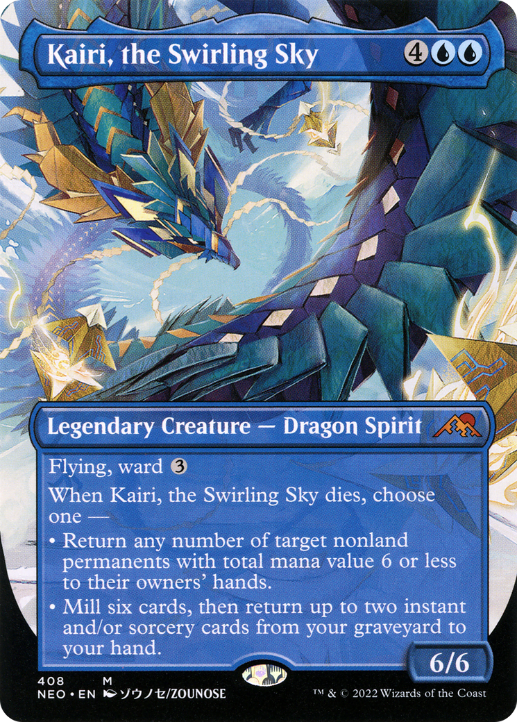 Kairi, the Swirling Sky (Borderless) (NEO-408) - Kamigawa: Neon Dynasty