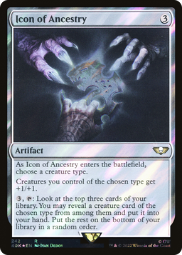 Icon of Ancestry (Surge Foil) (40K-242) - Warhammer 40,000 Commander Foil