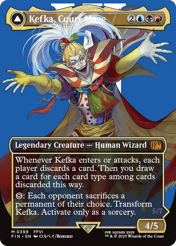 Kefka, Court Mage (0398) (Borderless) (FIN-398) - FINAL FANTASY Foil