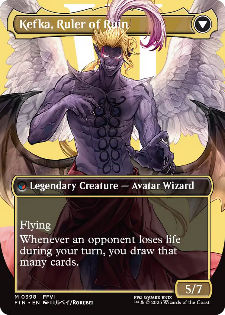 Kefka, Court Mage (0398) (Borderless) (FIN-398) - FINAL FANTASY Foil