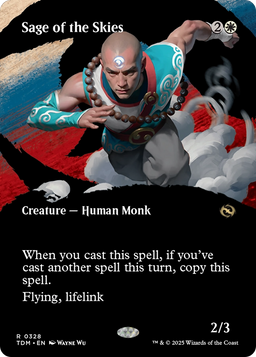 Sage of the Skies (Borderless) (TDM-328) - Tarkir: Dragonstorm: (Showcase) Foil