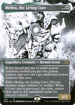 Melira, the Living Cure (Borderless) (ONE-333) - Phyrexia: All Will Be One: (Showcase) Foil