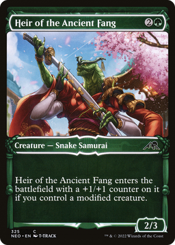 Heir of the Ancient Fang (Showcase) (NEO-325) - Kamigawa: Neon Dynasty: (Showcase)