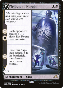 Tribute to Horobi (NEO-124) - Kamigawa: Neon Dynasty: (fandfc, enchantment)