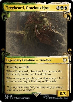 Treebeard, Gracious Host (Showcase Scrolls) (LTC-483) - Tales of Middle-earth Commander: (Showcase) Foil