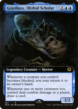 Grazilaxx, Illithid Scholar (Extended Art) (AFR-367) - Adventures in the Forgotten Realms: (Extended Art)