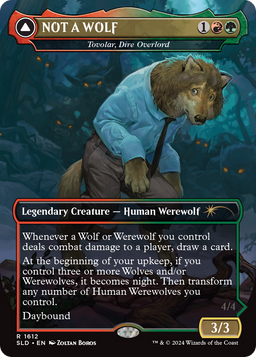 NOT A WOLF - Tovolar, Dire Overlord (SLD-1612) - Secret Lair Drop (Borderless)