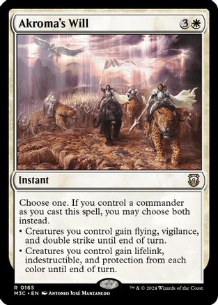 Akroma's Will (Ripple Foil) (M3C-165) - Modern Horizons 3 Commander Foil