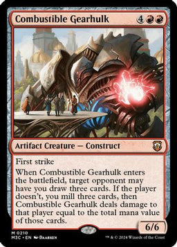 Combustible Gearhulk (Ripple Foil) (M3C-210) - Modern Horizons 3 Commander Foil