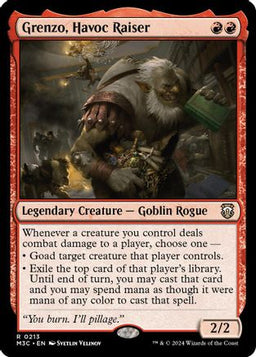 Grenzo, Havoc Raiser (Ripple Foil) (M3C-213) - Modern Horizons 3 Commander Foil