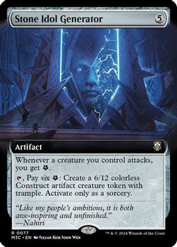 Stone Idol Generator (Extended Art) (Ripple Foil) (M3C-077) - Modern Horizons 3 Commander Foil