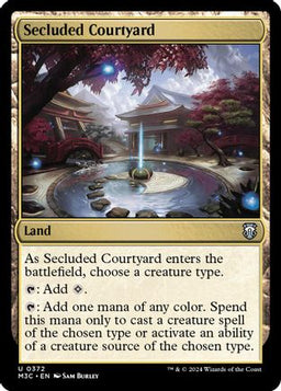 Secluded Courtyard (Ripple Foil) (M3C-372) - Modern Horizons 3 Commander Foil