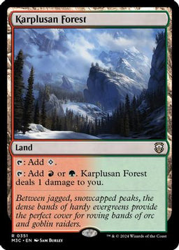 Karplusan Forest (Ripple Foil) (M3C-351) - Modern Horizons 3 Commander Foil