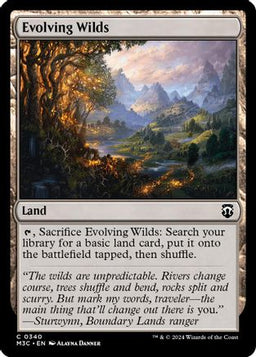 Evolving Wilds (Ripple Foil) (M3C-340) - Modern Horizons 3 Commander Foil