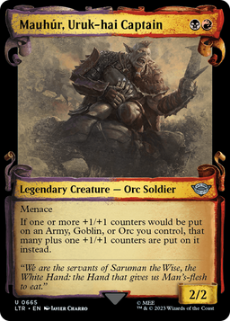 Mauhur, Uruk-hai Captain (Showcase Scrolls) (LTR-665) - The Lord of the Rings: Tales of Middle-earth: (Showcase) Foil