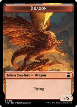 Dragon // Treasure Double-Sided Token (M3C-12 // 34) - Modern Horizons 3 Commander
