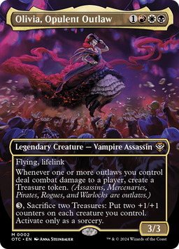 Olivia, Opulent Outlaw (Borderless) (OTC-002) - Outlaws of Thunder Junction Commander