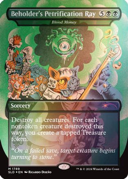 Beholder's Petrification Ray - Blood Money (Rainbow Foil) (SLD-1789) - Secret Lair Drop Series Foil