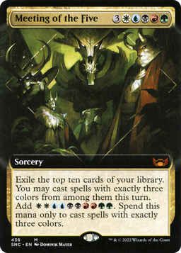 Meeting of the Five (Extended Art) (SNC-436) - Streets of New Capenna: (Extended Art)