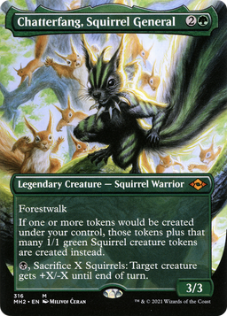 Chatterfang, Squirrel General (Borderless) (MH2-316) - Modern Horizons 2 Foil