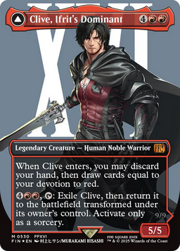 Clive, Ifrit's Dominant (Borderless) (Surge Foil) (0530) (FIN-530) - FINAL FANTASY: (enchantment) Foil