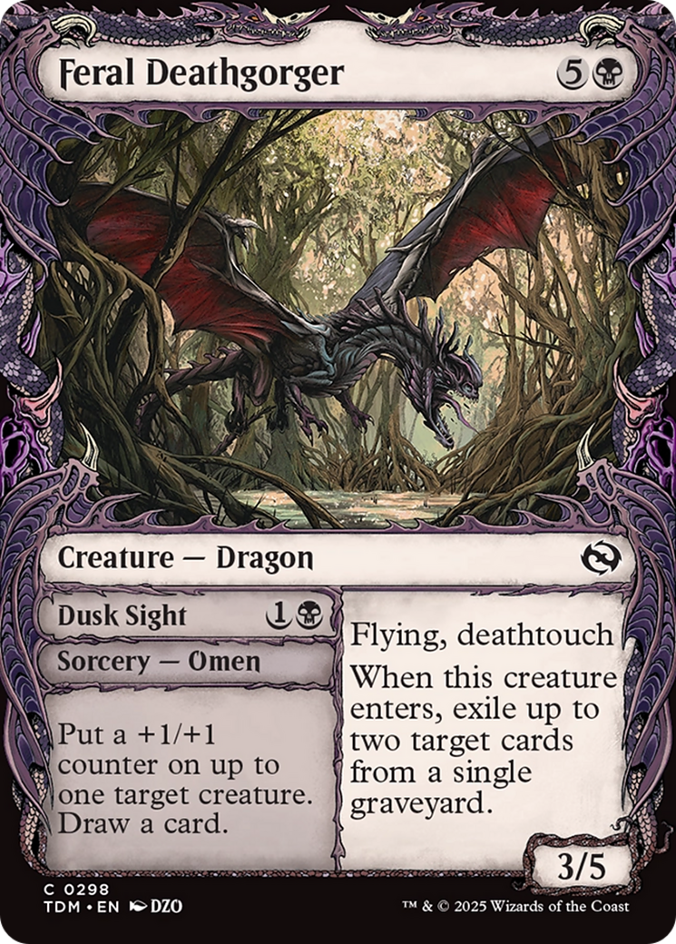 Feral Deathgorger (Showcase) (TDM-298) - Tarkir: Dragonstorm: (Showcase)